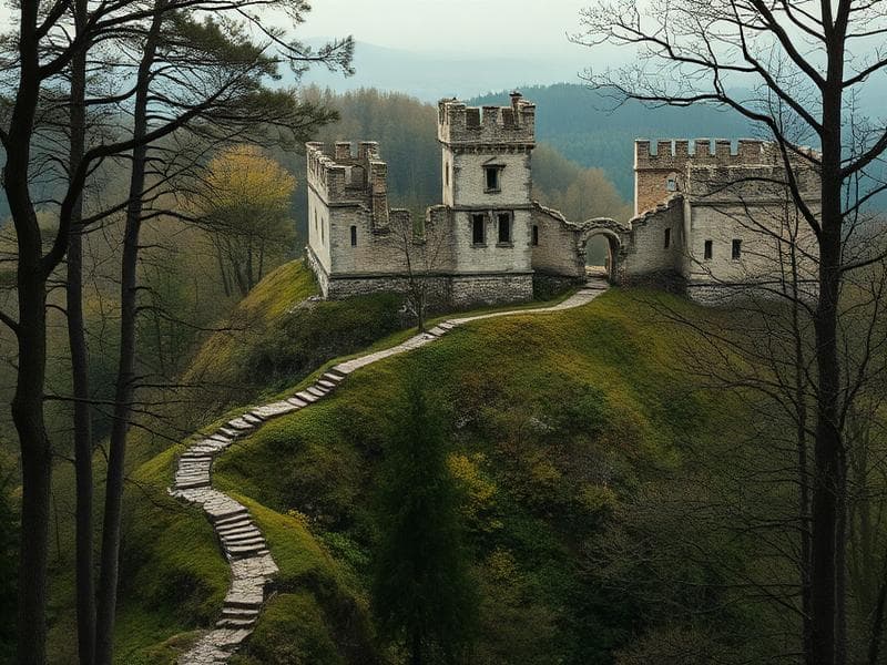 Beaufort Castle Ruins hiking trail in Luxembourg - Moderate difficulty, 10 km distance
